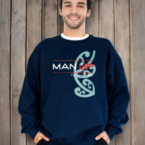Official Man Up Tu Tangata heart pattern T-Shirt