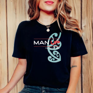 Official Man Up Tu Tangata heart pattern T-Shirt